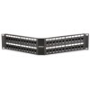 Signamax 48458A-C5E 48-Port Category 5e Angled Patch Panel, T568A/B Wiring, 3.50" High