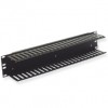 WMPF3.50FINGER 3.50" 2U Slotted Horizontal Finger Duct Wire Management Panel BLK 19" x 3.50" x 3.50" with Lid