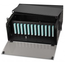 Multilink 045-591-10 4 RMU Fiber Distribution Box 12 Panel Pull Shelf  Black FRM-4RU-12X-TS-S