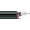 RG 6 Type 95% Braid Non-Plenum Security Coaxial Cable, with 2-18 Awg pair, black jacket, 1000 ft