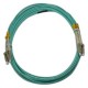Lynn 1 meter LC-LC 10 Gig OM3 Fiber Cable, Duplex, PC, OFNR Rated Aqua Jacket