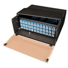 Varitronics XLF-12-D  4RMU Fiber Dist Box, 12 Panel, High Density, Black 