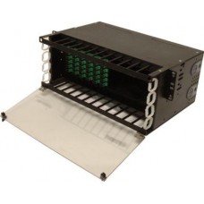 Multilink 10-6450 Rack Mount 4RU 12 panel fixed with Horiz and Vert jumper jumper guides