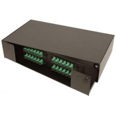 Multilink 10-4327 2 RMU (3.50") Fiber  Dist  Unit  4 Panel Swing Out  Shelf  Blk FRM-2RU-4X-SO