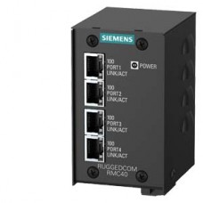 RUGGEDCOM RMC40-HI-MT00-XX 4-port Unmanaged Ethernet switch media converter 10/100Mbps  