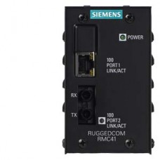 RUGGEDCOM RMC41-HI-MT-XX 2-Port Hardened Ethernet switch and Media converter 10-100Mbps 