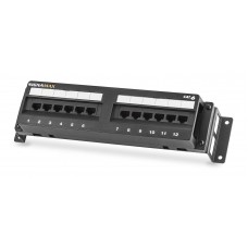 Signamax 12458JPL-C6C-L 12-Port Category 6 Jack Panel with Stand-off Legs, T568A/B Wiring