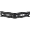 Signamax 48458A-C6A 48-Port Category 6A 10G Angled Patch Panel, T568A/B, 1.75"H 