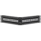 Signamax 48458A-C6A 48-Port Category 6A 10G Angled Patch Panel, T568A/B, 1.75"H 
