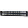 Signamax 48458S-C6A 48-Port Category 6A 10G Screened Patch Panel, T568A/B, 3.50"H