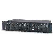 Signamax 065-1185-HP 16-Bay Rack Mount Media Converter Chassis, Includes (2) 130 Watt Redundant Power Supplies and 3-Fan Cooling Assembly