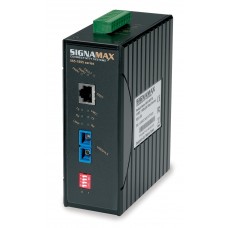 Signamax 065-1897WDMAEDTB 1000BaseT to 1000BaseLX Industrial Hardened Media Converter, Single Fiber SC Simplex Singlemode, Tx=1310 nm; Rx=1550 nm, 20 km Span